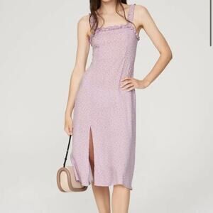 Louna Purple Daisy Midi Dress Size Small